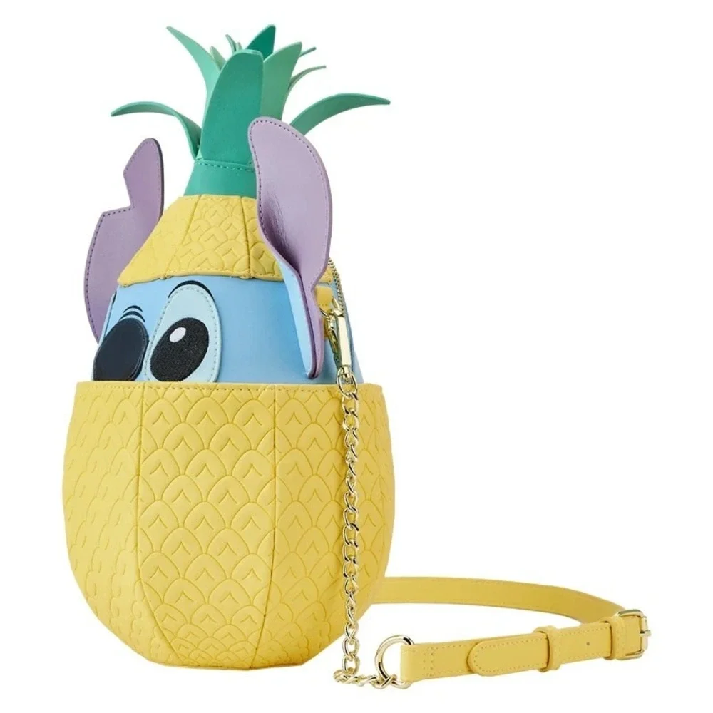 Loungefly Disney Stitch Shoppe Lilo and Stitch Figural‎ Pineapple Crossbody Bag